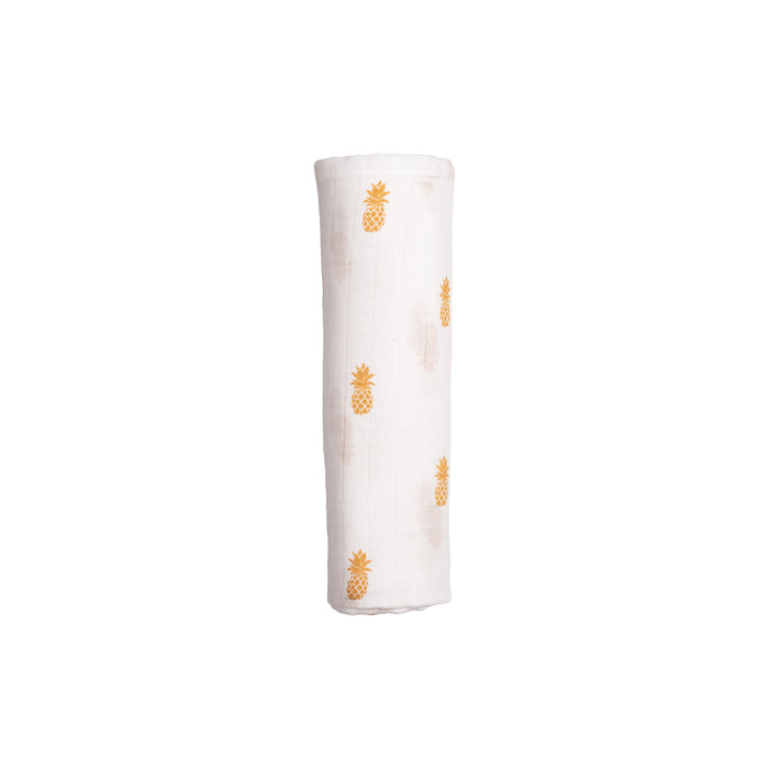 Swaddle & Burp Cloth Bib - Pineapple (0-12 Months)