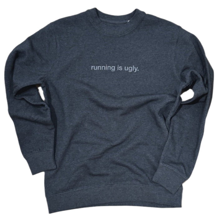 sweater, running is ugly, heather anthracite.