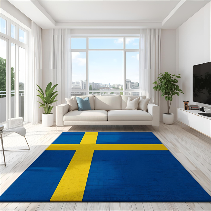 Sweden Flag Area Rug