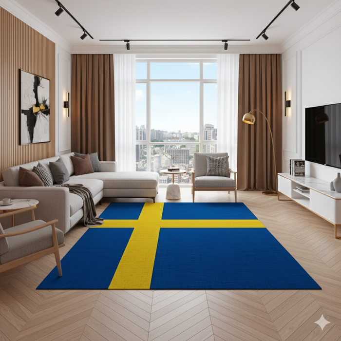 Sweden Flag Area Rug