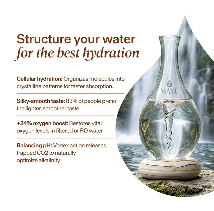 Swirl Structured Water Carafe - Graystone Base