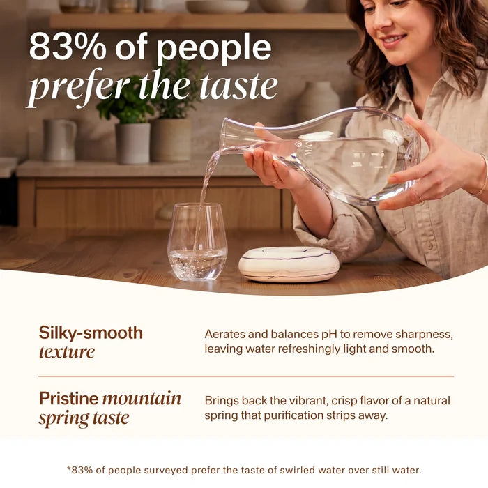 Swirl Structured Water Carafe - Graystone Base
