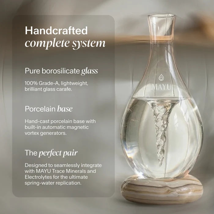 Swirl Structured Water Carafe - Graystone Base