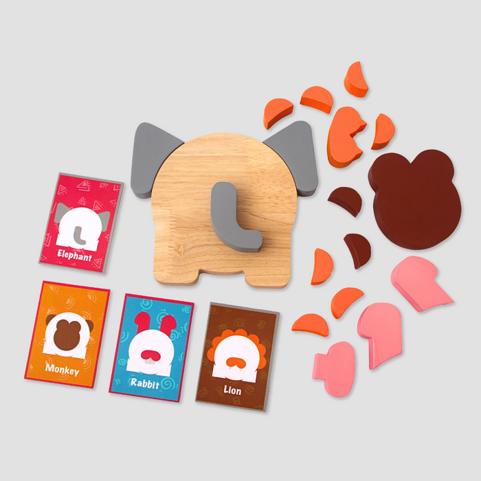 Taali Atrangi - Animal Face Recognition Puzzle Toy Set (1+ Years)