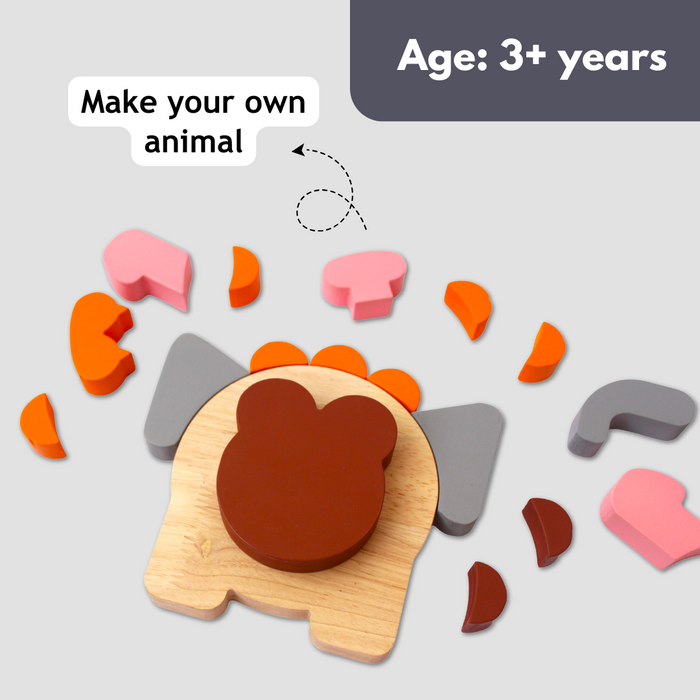 Taali Atrangi - Animal Face Recognition Puzzle Toy Set (1+ Years)