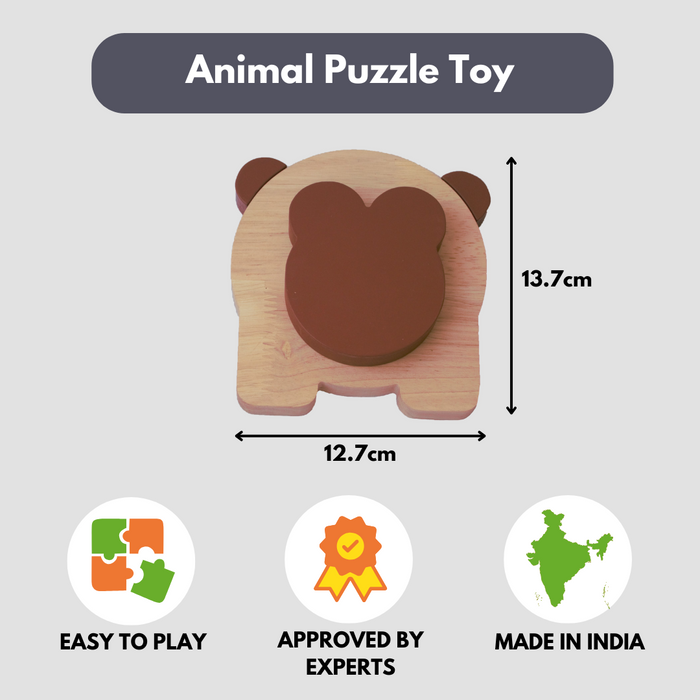 Taali Atrangi - Animal Face Recognition Puzzle Toy Set (1+ Years)