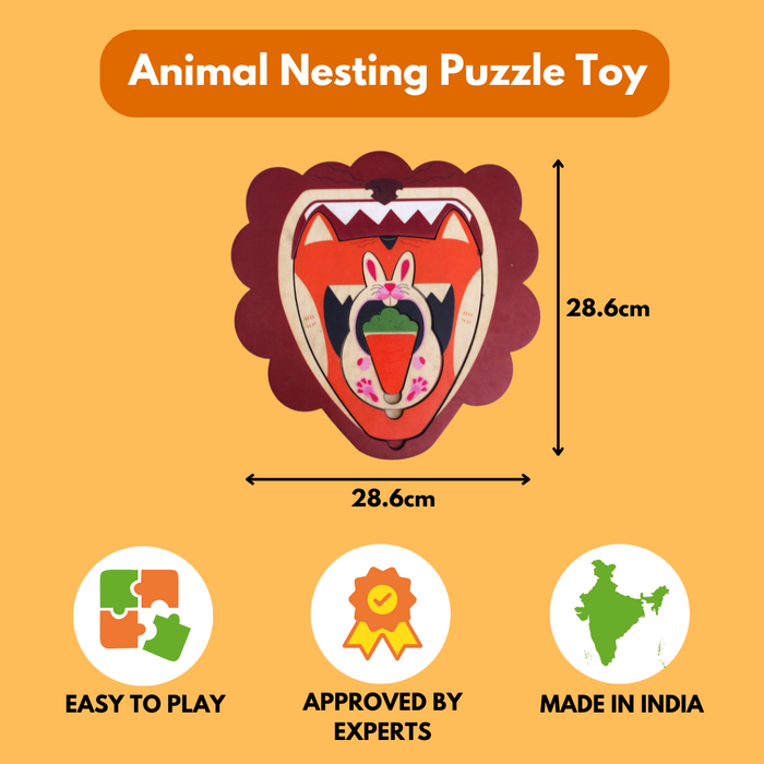 Taali Food Chain - Animal Nesting Puzzle Toy Set (1+ Years)
