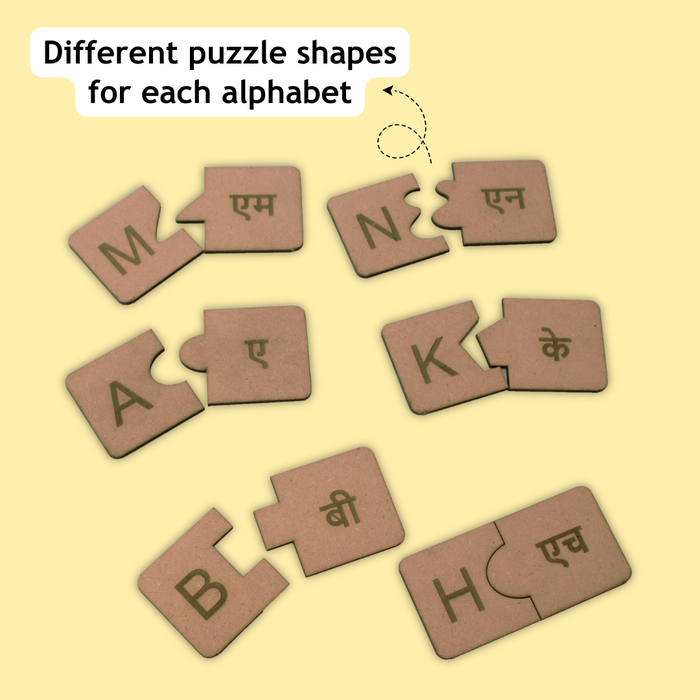 Taali Matrubhasha - Learn English and Hindi Letters - Pack of 26 Alphabets Each in English and Hindi (3+ Years)