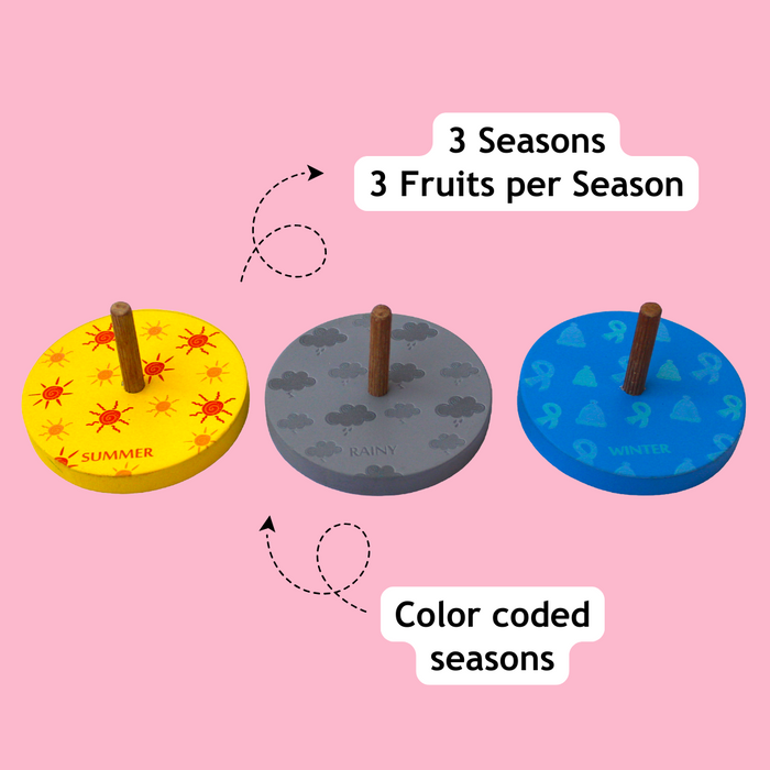 Taali Mausami Fal - Seasonal Fruit Stacking and color Matching Toy Set (1+ Years)