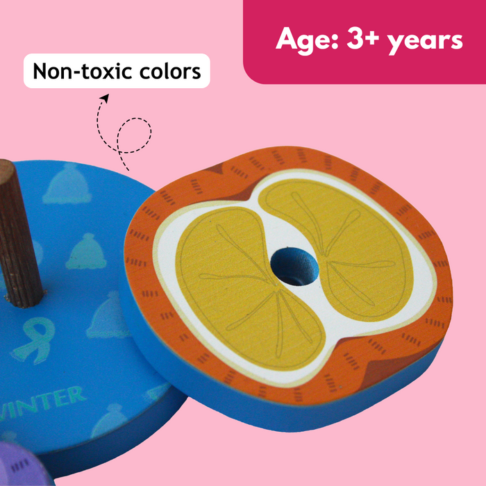 Taali Mausami Fal - Seasonal Fruit Stacking and color Matching Toy Set (1+ Years)