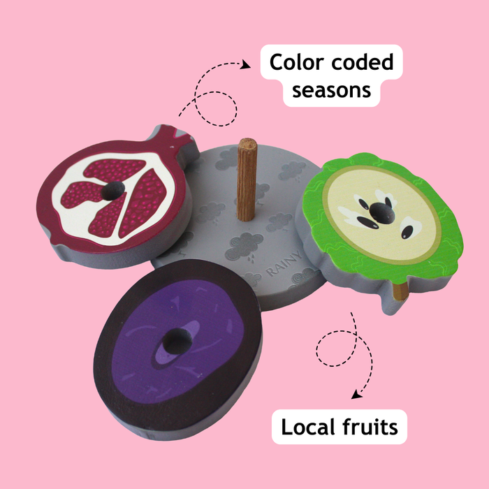 Taali Mausami Fal - Seasonal Fruit Stacking and color Matching Toy Set (1+ Years)