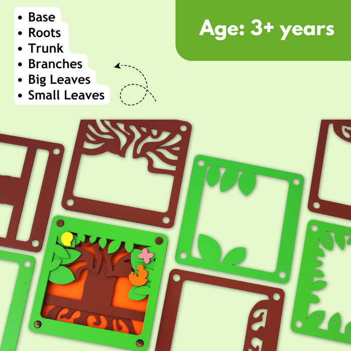 Taali Ped - Parts of Tree Stacking Puzzle Toy Set (1+ Years)