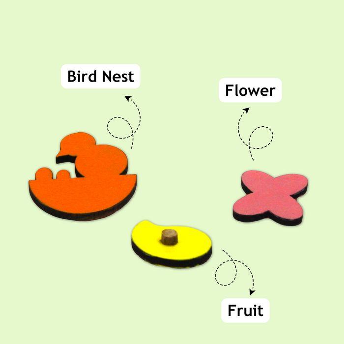 Taali Ped - Parts of Tree Stacking Puzzle Toy Set (1+ Years)