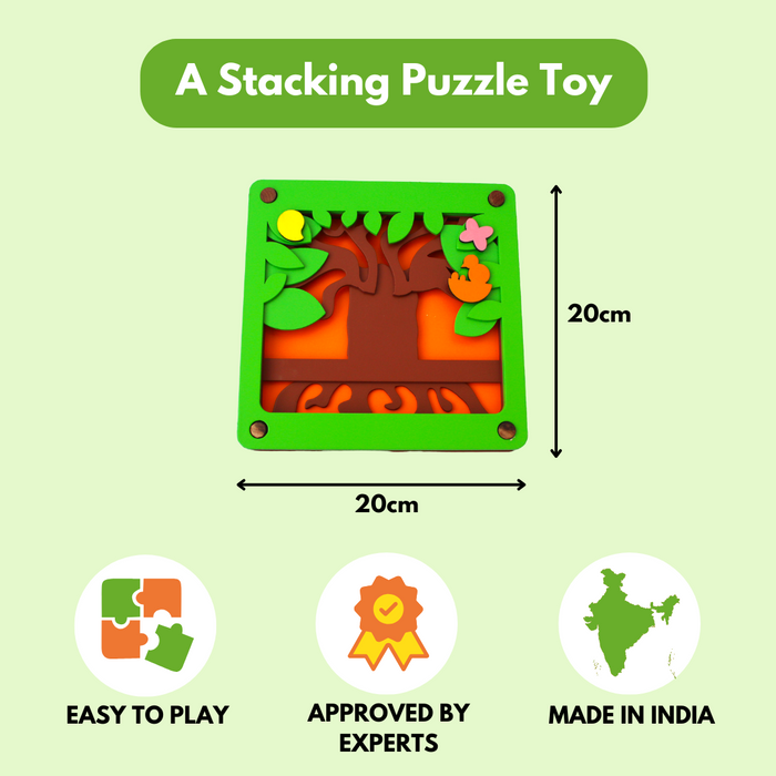 Taali Ped - Parts of Tree Stacking Puzzle Toy Set (1+ Years)