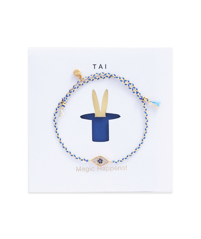 TAI Bracelet Card Gold/Braided Evil Eye Distressed/seasonal accessories TAI Gold
