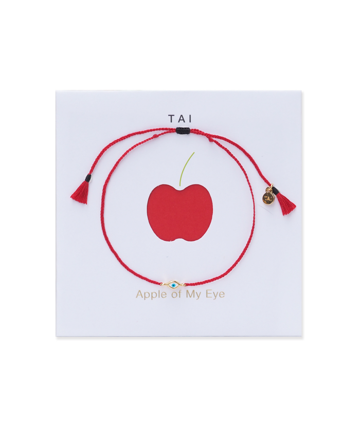 TAI Bracelet Card Gold/Red Evil Eye Distressed/seasonal accessories TAI Gold