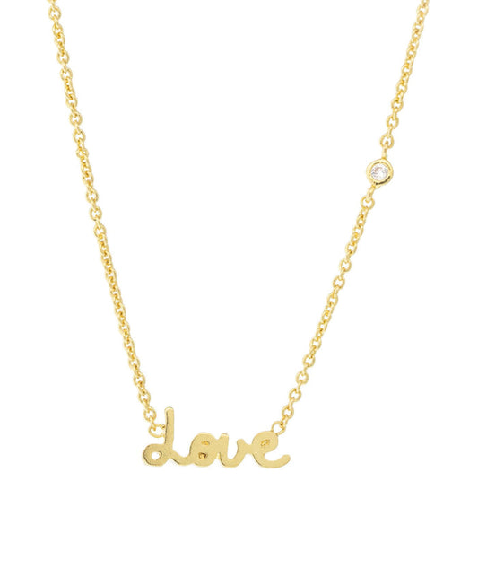 TAI Love Necklace With 3 CZ Jewelry - Trend TAI Gold