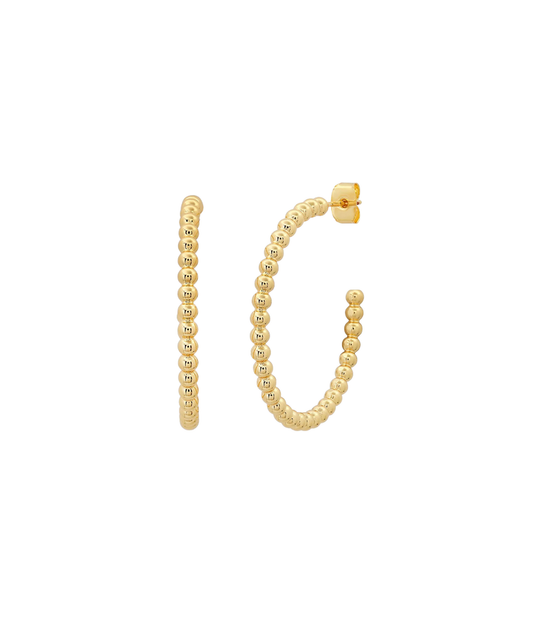 TAI Medium Gold Ball Hoops Jewelry - Trend TAI Gold