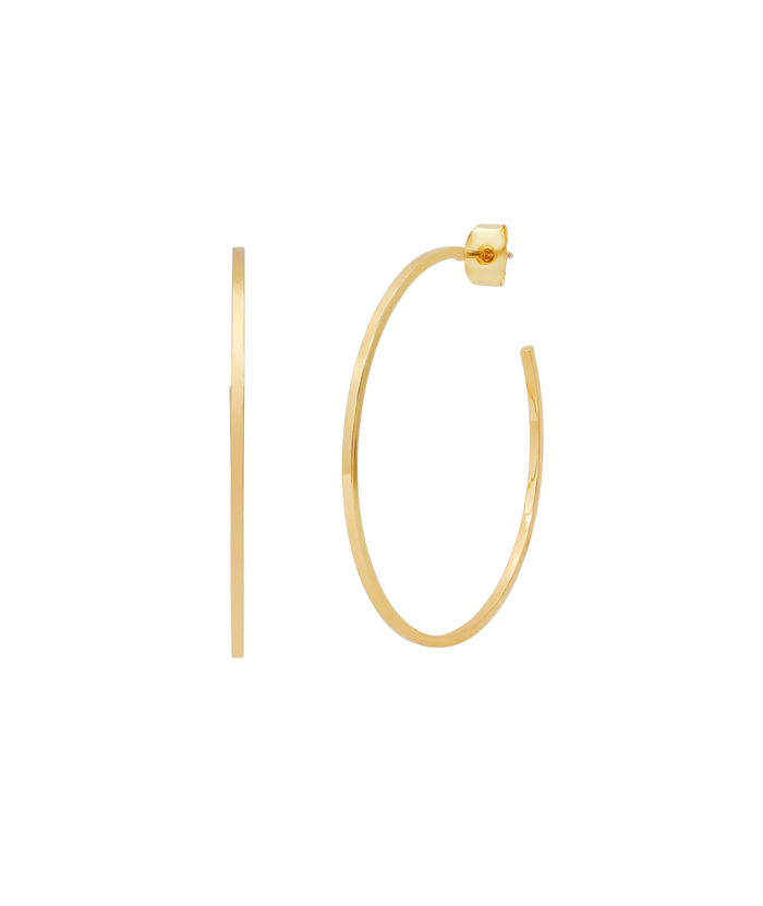 TAI Sleek Large Gold Hoops Jewelry - Trend TAI Gold