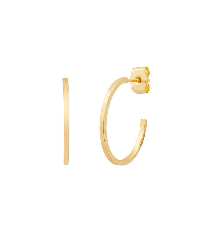 TAI Sleek Medium Gold Hoops Jewelry - Trend TAI Gold