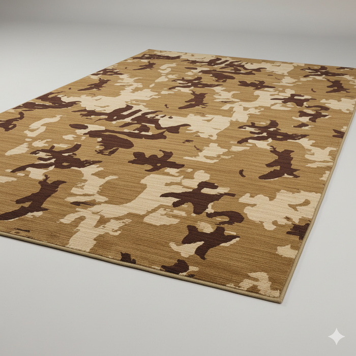 Tan Tactical Camo Area Rug