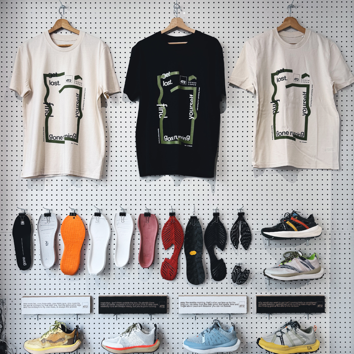 tee, get lost x momos, black.