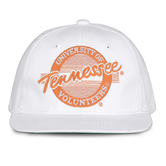 Retro Circle Snapback - White