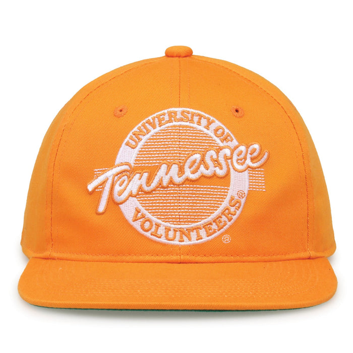 Tennessee Volunteers Retro Circle Snapback - Orange, front view