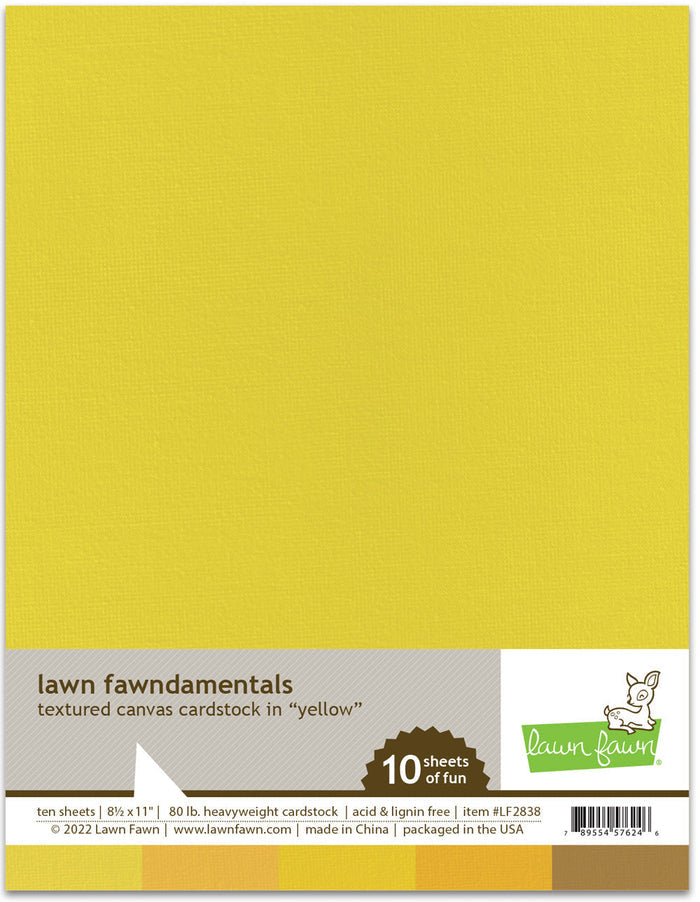 textured canvas cardstock - yellow