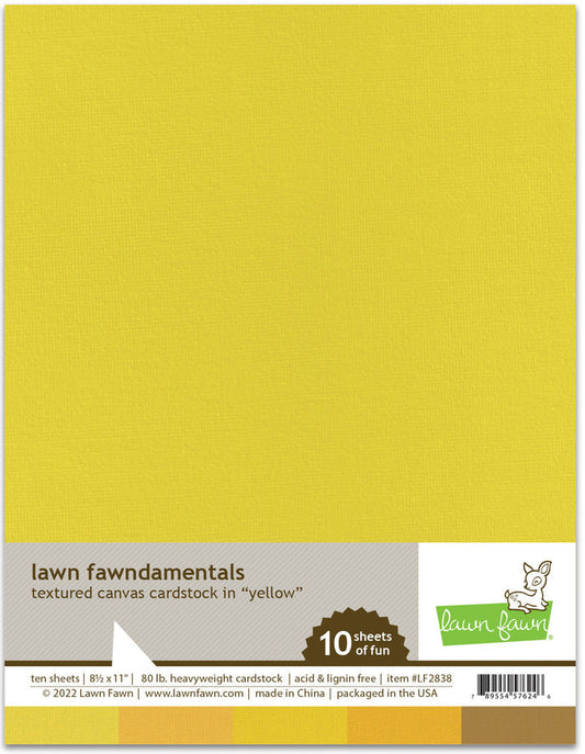 textured canvas cardstock - yellow
