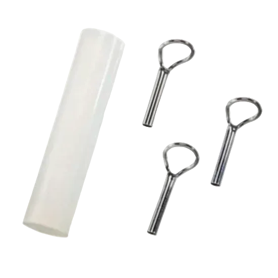 TFO Rod Doctor Repair Kit with hot-melt adhesive and silver tip top guides for fishing rod maintenance
