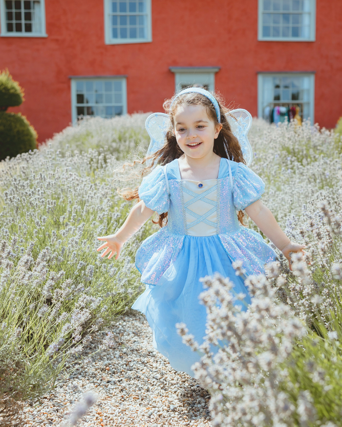 Blue sequin princess dress for girls - third view