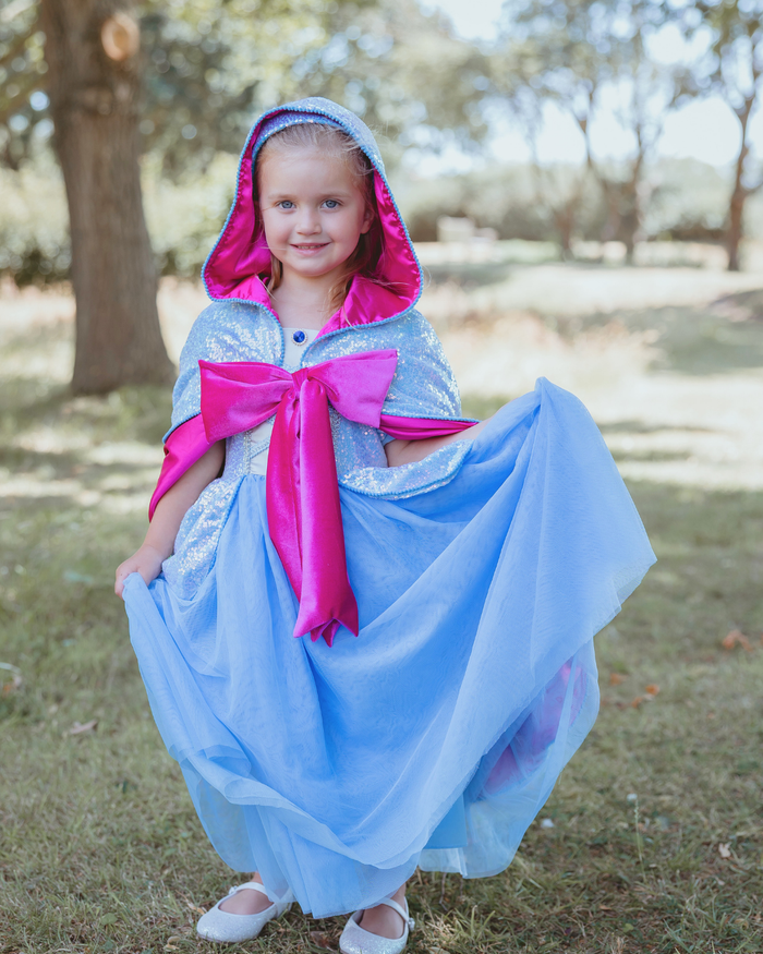 Blue sequin princess dress for girls - eighth view