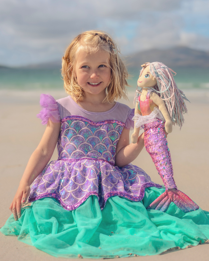 Purple sequin mermaid dress