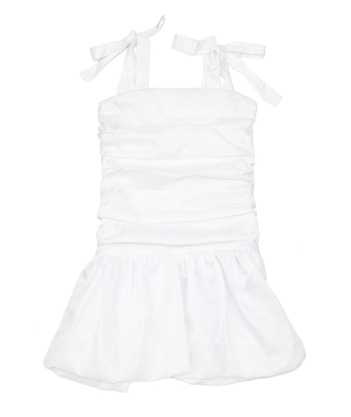 Theme Girls Carolina White Taffeta Dress Distressed/seasonal girls Theme-NYC