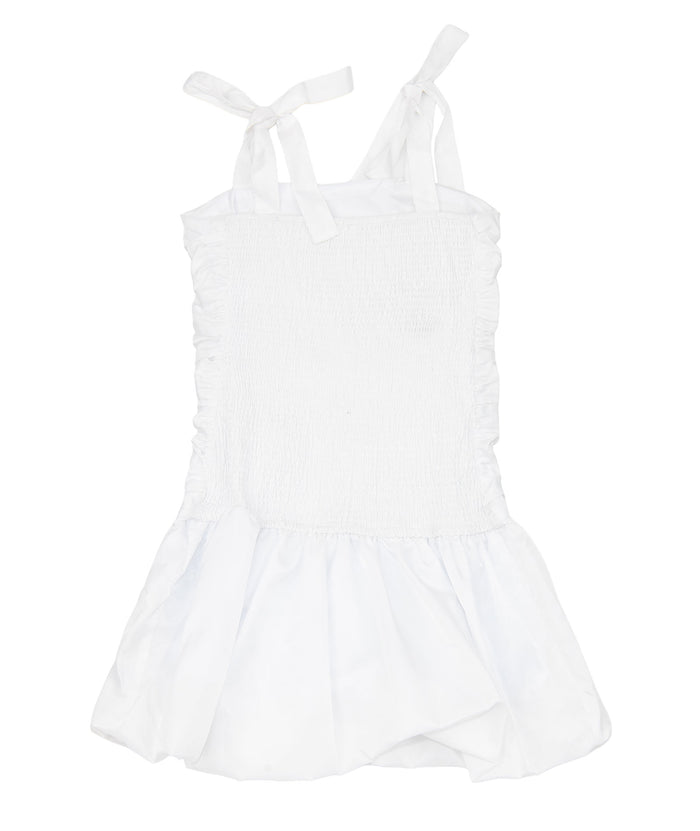 Theme Girls Carolina White Taffeta Dress Distressed/seasonal girls Theme-NYC