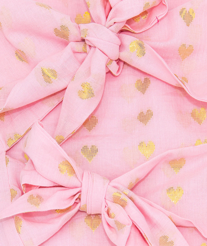 Theme Girls Noa Pastel Pink Hearts Tie Back Top Distressed/seasonal girls Theme-NYC