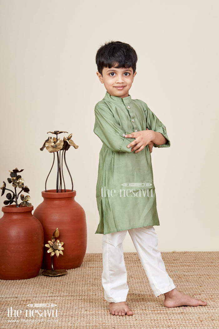 The Nesavu Boys Jacket Sets Toddler boys jacket kurta set for festive and family functions Nesavu Nesavu toddler boys embroidered kurta jacket set  festive ethnic outfit family occasions