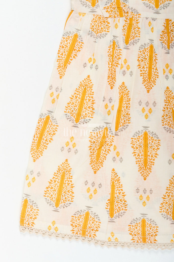 The Nesavu Toddler girl cotton frock for everyday play and festive moments Nesavu Nesavu toddler girl cotton frock flutter sleeves  breathable digital print outfit casual events