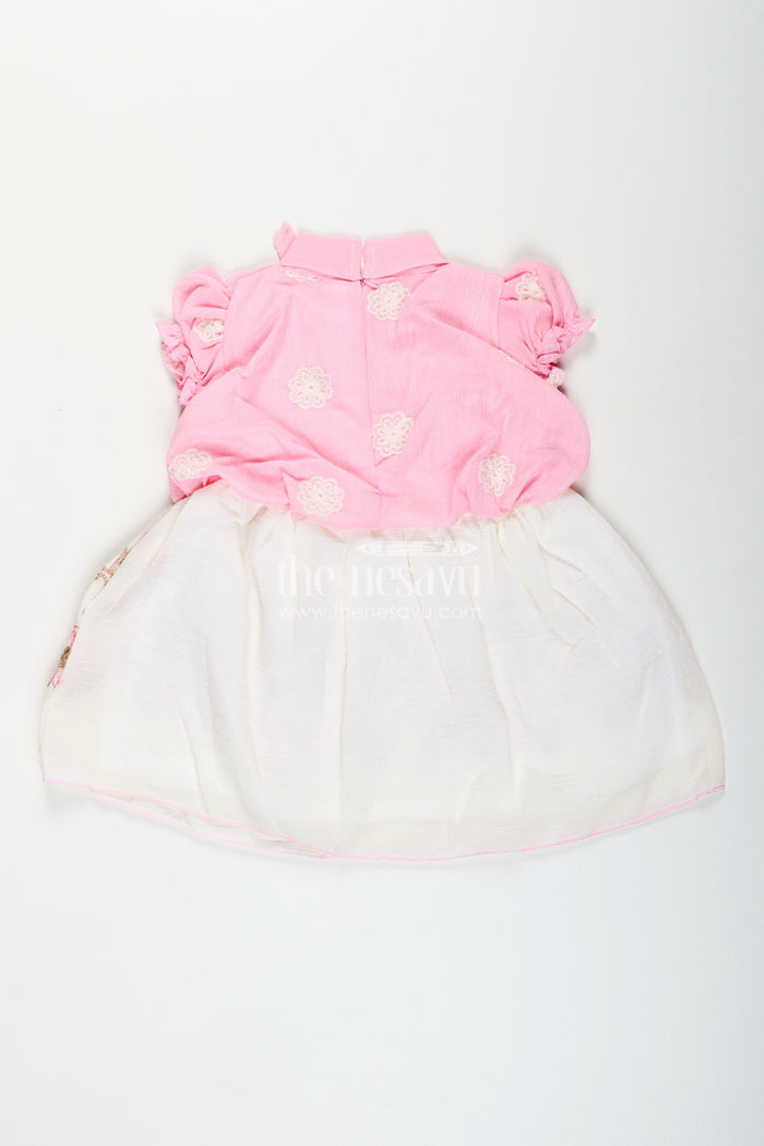 The Nesavu Toddler girl embroidered frock for birthdays and indoor parties Nesavu Nesavu toddler girl embroidered frock birthdays indoor festive gatherings