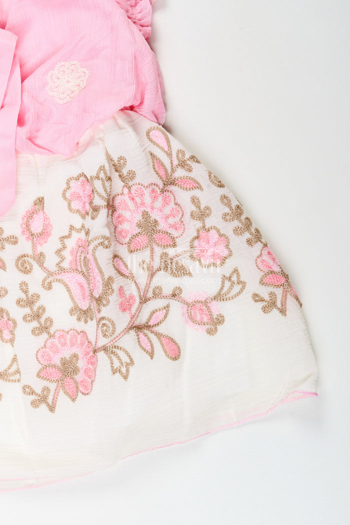 The Nesavu Toddler girl embroidered frock for birthdays and indoor parties Nesavu Nesavu toddler girl embroidered frock birthdays indoor festive gatherings