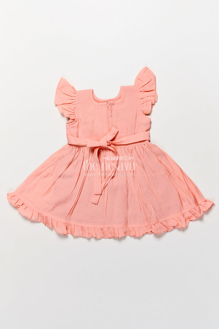The Nesavu Girls Chanderi Frock Toddler Girl Frock for Wedding Functions and Birthday Parties Nesavu Nesavu toddler girl frock weddings birthday parties festive wear