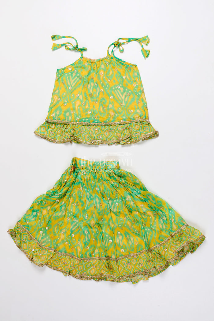 The Nesavu Girls Lehenga Choli Toddler Girls Lehenga Choli Set for Weddings and Festive Events Nesavu Nesavu toddler girls lehenga choli festive functions weddings digital print