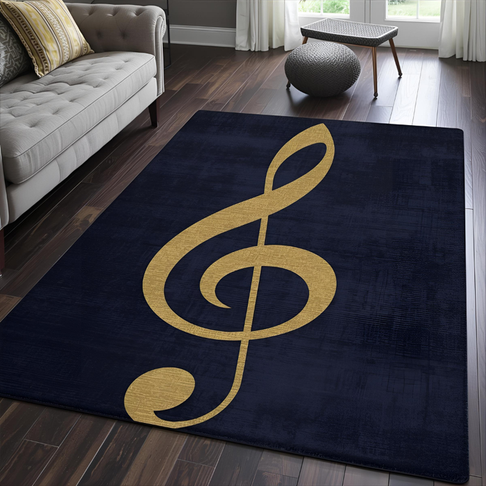 Treble & Bass Clef Harmony Area Rug