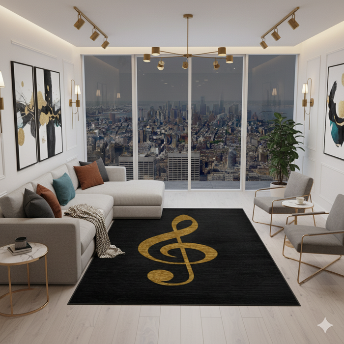 Treble Clef Area Rug