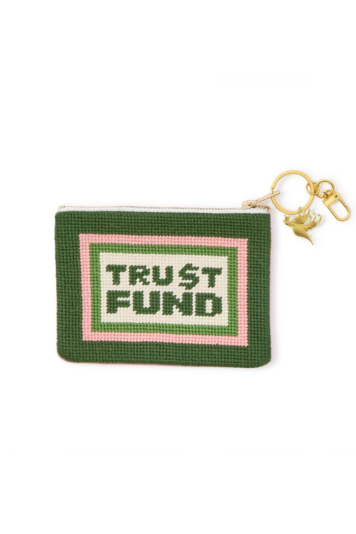 Trust Fund Needlepoint Coin / Gift Card Pouch