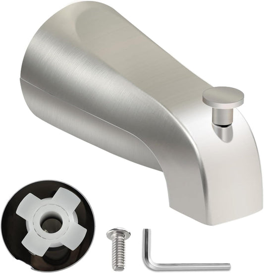 Tub Spout , Slip on Diverter , Brushed Nickel