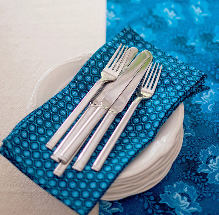 Turquoise Shweshwe Cotton Table Runner (Standard or Long)