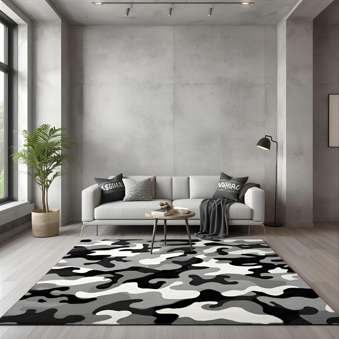 Urban Gray Camo Area Rug