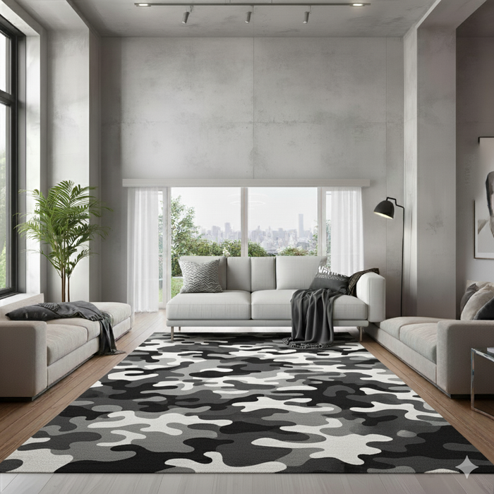 Urban Gray Camo Area Rug
